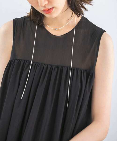 URBAN RESEARCH ROSSO WOMEN（アーバンリサーチ　ロッソ）の「ロングラリエット（ネックレス・レディース・ブラック/アイボリー・FREE）」の3枚目の写真