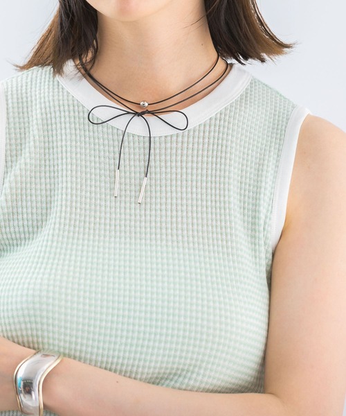 URBAN RESEARCH ROSSO WOMEN（アーバンリサーチ　ロッソ）の「ロングラリエット（ネックレス・レディース・ブラック/アイボリー・FREE）」の4枚目の写真