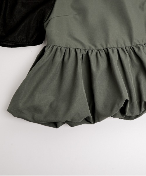 SUGAR BISKET(シュガービスケット)の「シアースリーブペプラムトップス(シャツ/ブラウス・レディース・カーキ/ブラック/ベージュ・フリー)」の17枚目の写真