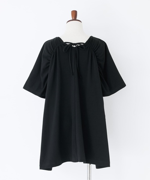 n'OrLABEL(ノアールレーベル)の「ゴムシャーリングカットソー(Tシャツ/カットソー・レディース・ブラック/オフホワイト・FREE)」の14枚目の写真