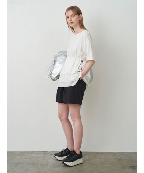 ELENDEEK（エレンディーク）の「ミックスファブリックティアードカットソー（Tシャツ/カットソー・レディース・オフホワイト/ブラック・FREE）」の11枚目の写真