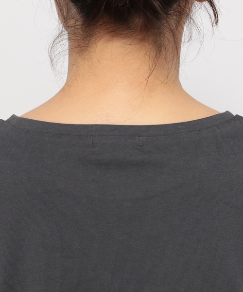 LEPSIM（レプシィム）の「アソートドッキングT　124105（Tシャツ/カットソー・レディース・ブラック/カーキ/ホワイト×ブラック/ライトグレー・FREE）」の9枚目の写真