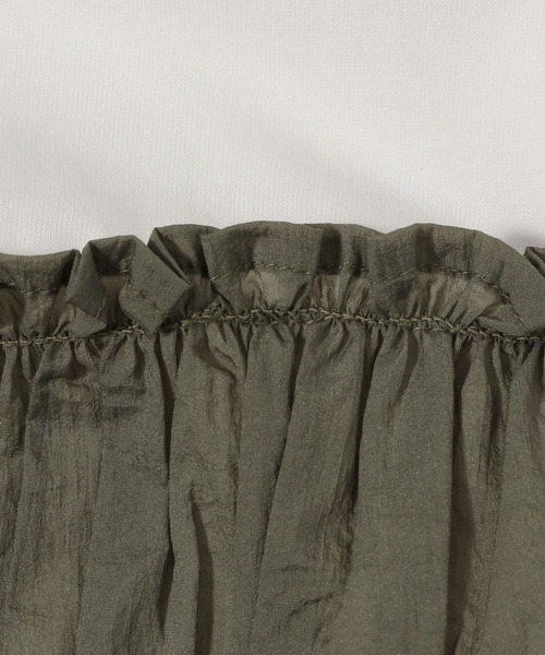 LEPSIM（レプシィム）の「アソートドッキングT　124105（Tシャツ/カットソー・レディース・ブラック/カーキ/ホワイト×ブラック/ライトグレー・FREE）」の5枚目の写真