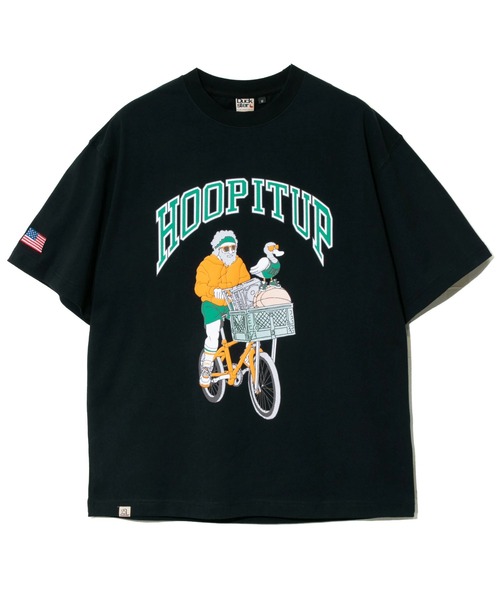 go slow caravan（ゴースローキャラバン）の「Duckster/ダックスター　吸水速乾ビッグTEE（HOOP IT UP）（Tシャツ/カットソー・メンズ・ホワイト/グリーン/ブラック・MEDIUM/LARGE/X-LARGE）」の2枚目の写真