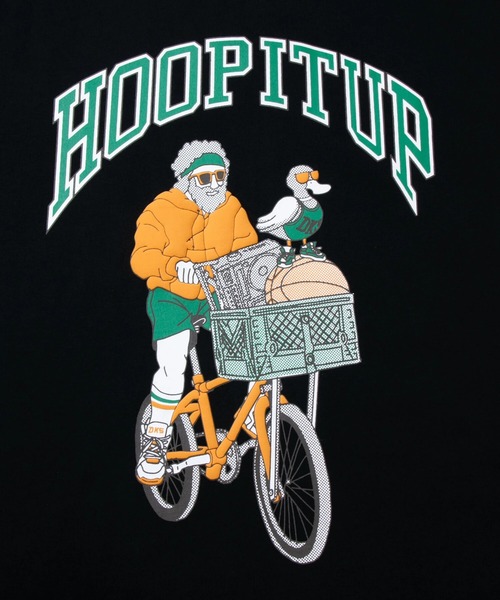 go slow caravan（ゴースローキャラバン）の「Duckster/ダックスター　吸水速乾ビッグTEE（HOOP IT UP）（Tシャツ/カットソー・メンズ・ホワイト/グリーン/ブラック・MEDIUM/LARGE/X-LARGE）」の8枚目の写真