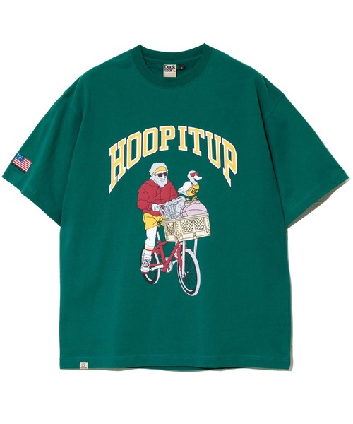go slow caravan（ゴースローキャラバン）の「Duckster/ダックスター　吸水速乾ビッグTEE（HOOP IT UP）（Tシャツ/カットソー・メンズ・ホワイト/グリーン/ブラック・MEDIUM/LARGE/X-LARGE）」の13枚目の写真