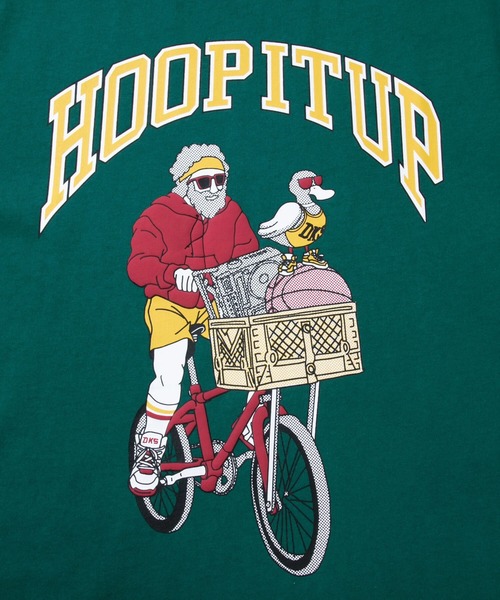 go slow caravan（ゴースローキャラバン）の「Duckster/ダックスター　吸水速乾ビッグTEE（HOOP IT UP）（Tシャツ/カットソー・メンズ・ホワイト/グリーン/ブラック・MEDIUM/LARGE/X-LARGE）」の12枚目の写真