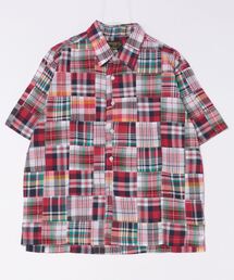 【HOUSTON】MADRAS PATCHWORK  S/S SHIRT