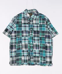 【HOUSTON】MADRAS PATCHWORK S/S SHIRT