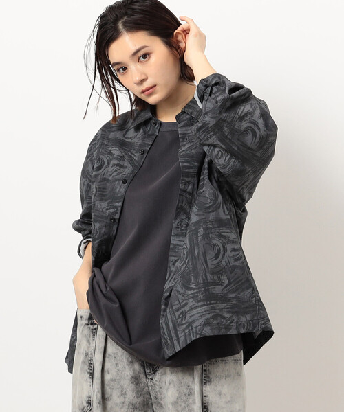 Purple&Yellow（パープルアンドイエロー）の「ドローイングプリントシャツ（シャツ/ブラウス・メンズ・ブラック・SMALL/MEDIUM/LARGE）」の8枚目の写真