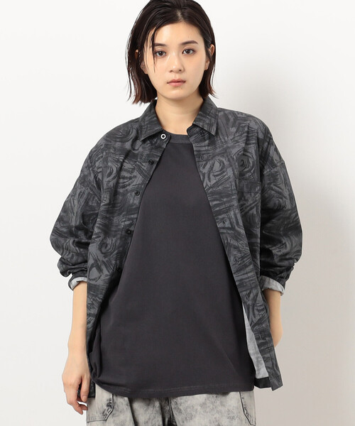 Purple&Yellow（パープルアンドイエロー）の「ドローイングプリントシャツ（シャツ/ブラウス・メンズ・ブラック・SMALL/MEDIUM/LARGE）」の9枚目の写真