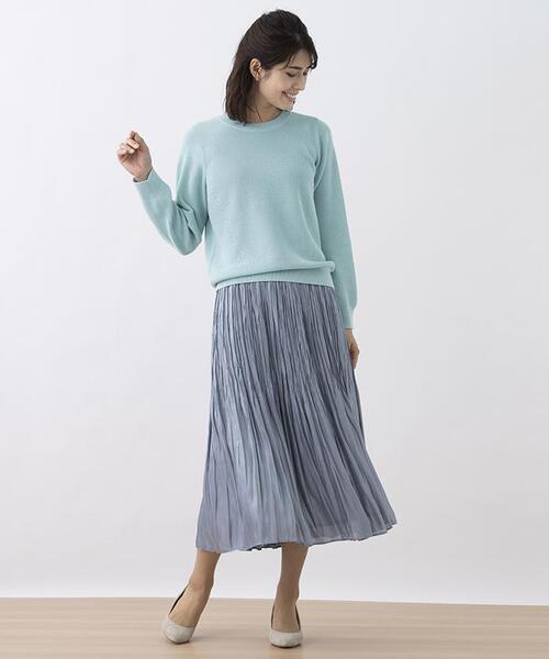 Leilian（レリアン）の「クルーネック長袖ニット（ニット/セーター・レディース・エメラルド・11/13/9）」の4枚目の写真