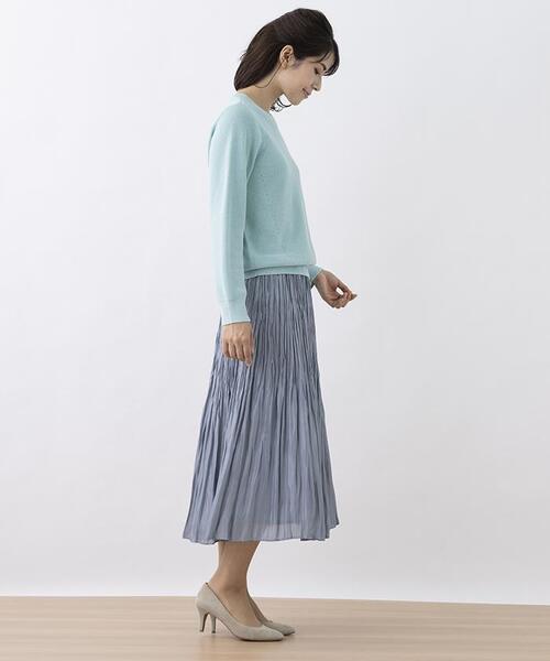 Leilian（レリアン）の「クルーネック長袖ニット（ニット/セーター・レディース・エメラルド・11/13/9）」の6枚目の写真