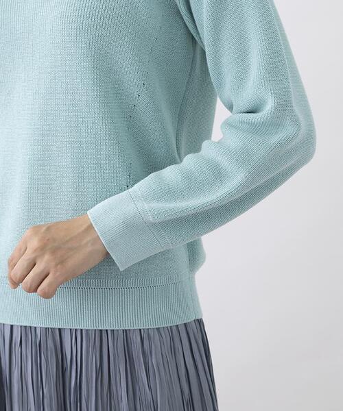 Leilian（レリアン）の「クルーネック長袖ニット（ニット/セーター・レディース・エメラルド・11/13/9）」の8枚目の写真