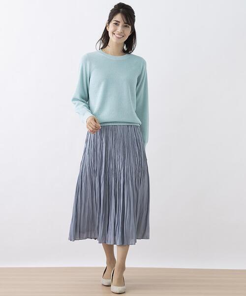 Leilian（レリアン）の「クルーネック長袖ニット（ニット/セーター・レディース・エメラルド・11/13/9）」の11枚目の写真