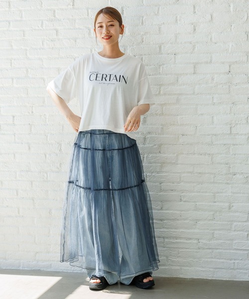 LAKOLE(ラコレ)の「シンプルロゴT / 136058(Tシャツ/カットソー・レディース・ベージュ/オフホワイト/チャコール・MEDIUM/SMALL)」の16枚目の写真