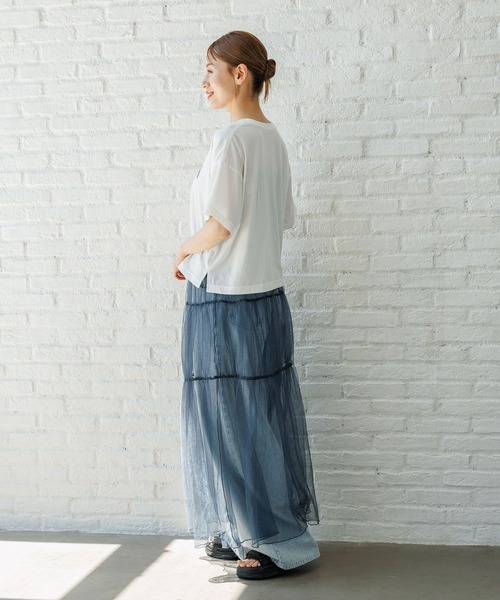 LAKOLE(ラコレ)の「シンプルロゴT / 136058(Tシャツ/カットソー・レディース・ベージュ/オフホワイト/チャコール・MEDIUM/SMALL)」の15枚目の写真