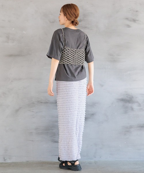 LAKOLE(ラコレ)の「シンプルロゴT / 136058(Tシャツ/カットソー・レディース・ベージュ/オフホワイト/チャコール・MEDIUM/SMALL)」の8枚目の写真