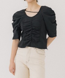 【PUBLIC TOKYO/パブリックトウキョウ】ラウンドスリーブブラウス