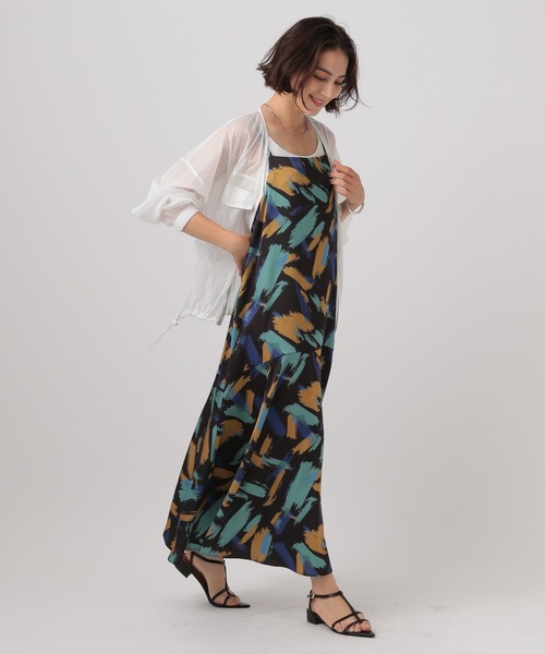 BAYFLOW（ベイフロー）の「[涼やかな透け感＆軽量]シアーＶネックブルゾン（ブルゾン・レディース・オフホワイト/グレー/ライトブルー・FREE）」の8枚目の写真