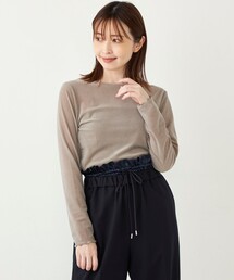 SHIPS Colors | SHIPS Colors:〈手洗い可能〉メッシュ ベロア クルーネック トップス◇(Tシャツ/カットソー)