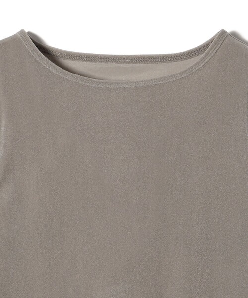 SHIPS Colors(シップス カラーズ)の「SHIPS Colors:〈手洗い可能〉メッシュ ポリエステルベロア クルーネック トップス◇(Tシャツ/カットソー・レディース・グレー/ブラック/オフホワイト・ONE SIZE)」の8枚目の写真