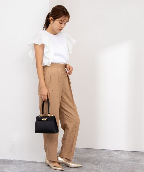 NOLLEY’S（ノーリーズ）の「布帛コンビプルオーバーカットソー（Tシャツ/カットソー・レディース・ホワイト/インディゴブルー/ブラック・38）」の22枚目の写真