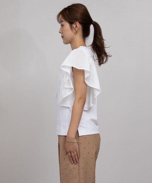 NOLLEY’S（ノーリーズ）の「布帛コンビプルオーバーカットソー（Tシャツ/カットソー・レディース・ホワイト/インディゴブルー/ブラック・38）」の15枚目の写真