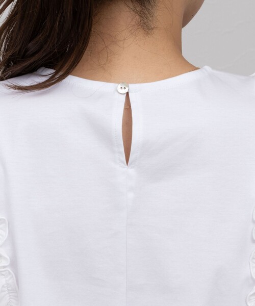 NOLLEY’S（ノーリーズ）の「布帛コンビプルオーバーカットソー（Tシャツ/カットソー・レディース・ホワイト/インディゴブルー/ブラック・38）」の10枚目の写真