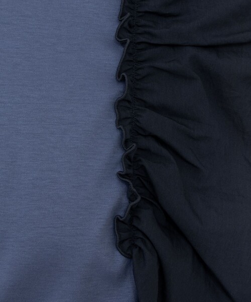 NOLLEY’S（ノーリーズ）の「布帛コンビプルオーバーカットソー（Tシャツ/カットソー・レディース・ホワイト/インディゴブルー/ブラック・38）」の5枚目の写真