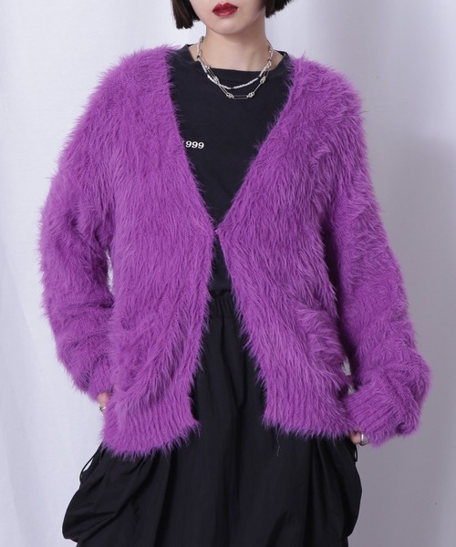 ROSE BUD（ローズバッド）の「フェザーヤーンカーデ（カーディガン/ボレロ・レディース・グレー/ブルー/パープル・FREE）」の3枚目の写真