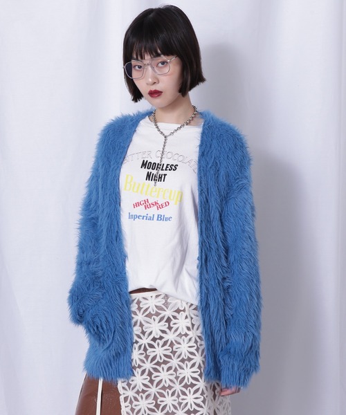 ROSE BUD（ローズバッド）の「フェザーヤーンカーデ（カーディガン/ボレロ・レディース・グレー/ブルー/パープル・FREE）」の13枚目の写真