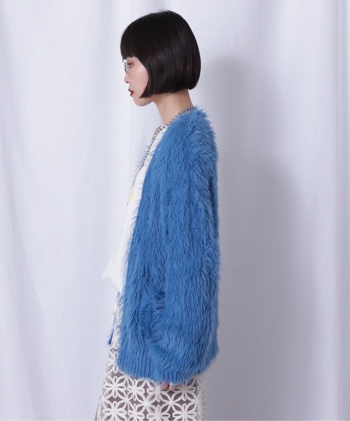 ROSE BUD（ローズバッド）の「フェザーヤーンカーデ（カーディガン/ボレロ・レディース・グレー/ブルー/パープル・FREE）」の14枚目の写真