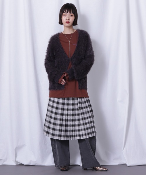 ROSE BUD（ローズバッド）の「フェザーヤーンカーデ（カーディガン/ボレロ・レディース・グレー/ブルー/パープル・FREE）」の4枚目の写真