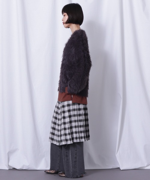 ROSE BUD（ローズバッド）の「フェザーヤーンカーデ（カーディガン/ボレロ・レディース・グレー/ブルー/パープル・FREE）」の5枚目の写真