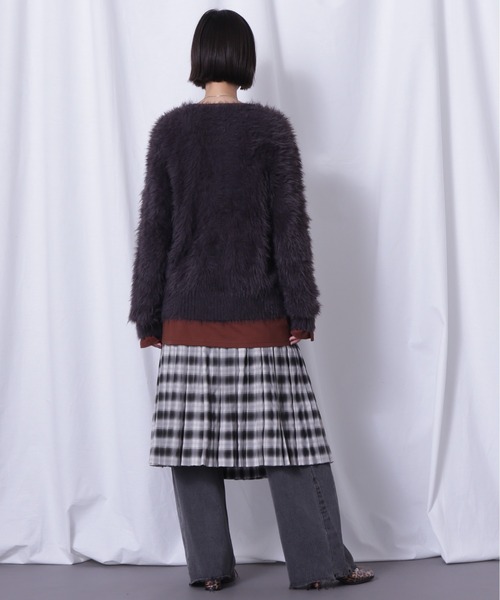 ROSE BUD（ローズバッド）の「フェザーヤーンカーデ（カーディガン/ボレロ・レディース・グレー/ブルー/パープル・FREE）」の6枚目の写真