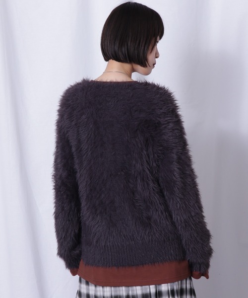 ROSE BUD（ローズバッド）の「フェザーヤーンカーデ（カーディガン/ボレロ・レディース・グレー/ブルー/パープル・FREE）」の9枚目の写真