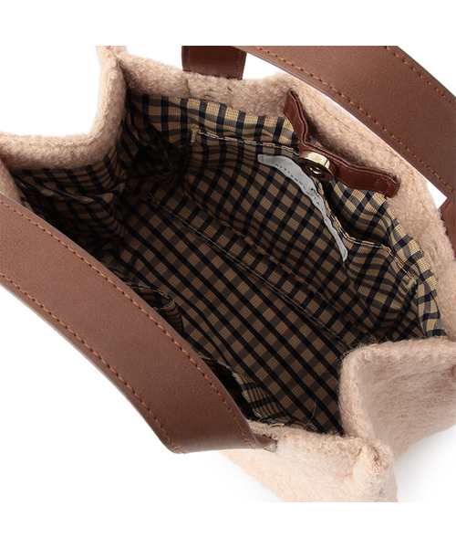 Afternoon Tea（アフタヌーンティー）の「DK64 ツイードミニトートバッグ（トートバッグ・レディース・ベージュ/ライトグレー/レッド・ONE SIZE）」の7枚目の写真