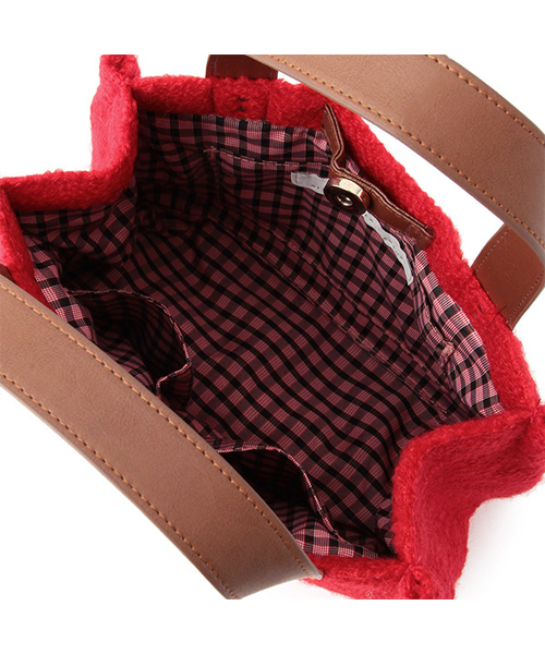 Afternoon Tea（アフタヌーンティー）の「DK64 ツイードミニトートバッグ（トートバッグ・レディース・ベージュ/ライトグレー/レッド・ONE SIZE）」の9枚目の写真