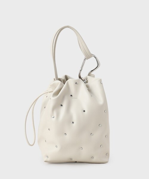 GALLEST(ギャレスト)の「◆【LE VERNIS】スタッズ巾着BAG(ハンドバッグ・レディース・オフホワイト/ブラック・00)」の3枚目の写真