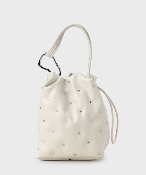 GALLEST(ギャレスト)の「◆【LE VERNIS】スタッズ巾着BAG(ハンドバッグ・レディース・オフホワイト/ブラック・00)」の6枚目の写真