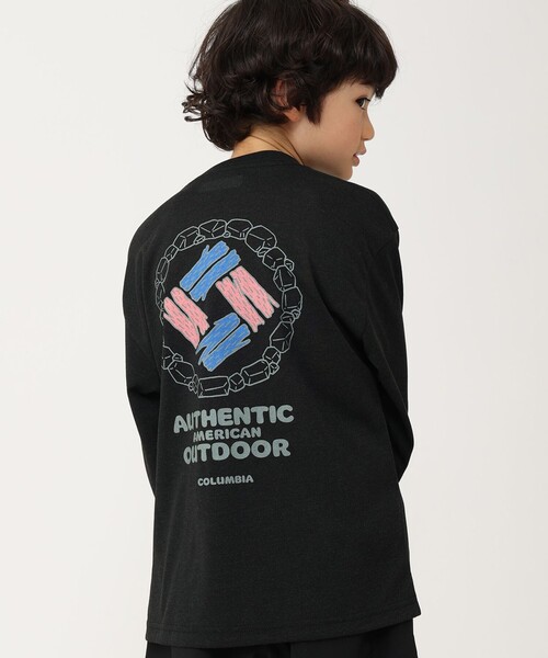 Columbia（コロンビア）の「Columbia／【KIDS】エンジョイマウンテンライフ ロングスリーブティー／コロンビア／キッズ／長袖／吸湿・速乾（Tシャツ/カットソー・キッズ・チャコールグレー/ブラウン/ライトグレー・S/L/M/XXS/XS）」の2枚目の写真