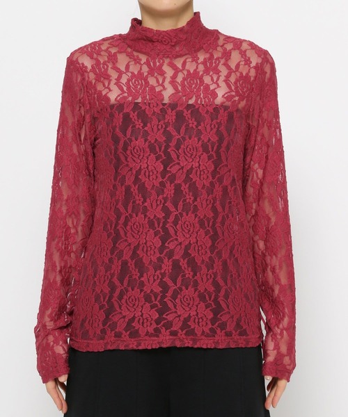 HARE（ハレ）の「モールレースタイトトップス(HARE)（Tシャツ/カットソー・レディース・ブラック/レッド/ブルー・FREE）」の6枚目の写真