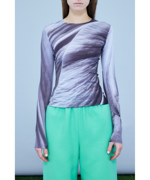 ENFOLD（エンフォルド）の「Lily's Wrinkle ロングスリーブTシャツ（Tシャツ/カットソー・レディース・グレー・38/36）」の10枚目の写真