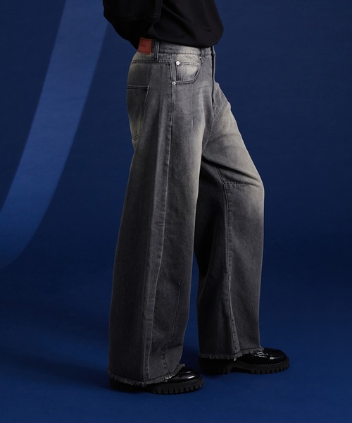 デニム・ジーパン Burmula : 24SS / CURVED DENIM PANTS (2COLORS) curve denim pants/2color/2size（setup対応） | F A S