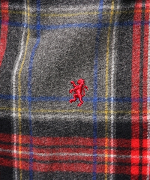 GYMPHLEX（ジムフレックス）の「【GYMPHLEX】起毛バンドカラーチェック（シャツ/ブラウス・メンズ・ネイビー/グレー・LARGE/MEDIUM）」の8枚目の写真