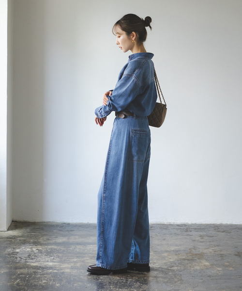 Noble(ノーブル)の「スージングデニムフォルムタックパンツ(デニムパンツ・レディース・ネイビー・36/38)」の21枚目の写真