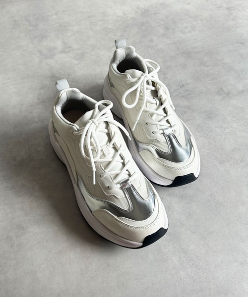 lus.(ラスドット)の「lus. 配色ダッドスニーカー(スニーカー・レディース・ブラック×ベージュ/レオパード/ホワイト×シルバー・M/L/LL/S)」の21枚目の写真