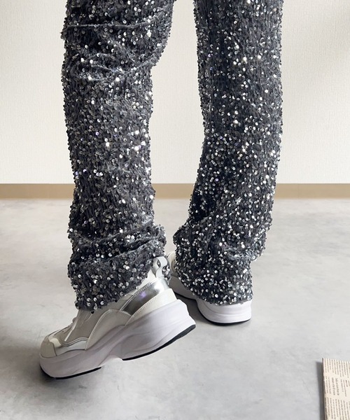 lus.(ラスドット)の「lus. 配色ダッドスニーカー(スニーカー・レディース・ブラック×ベージュ/レオパード/ホワイト×シルバー・M/L/LL/S)」の11枚目の写真