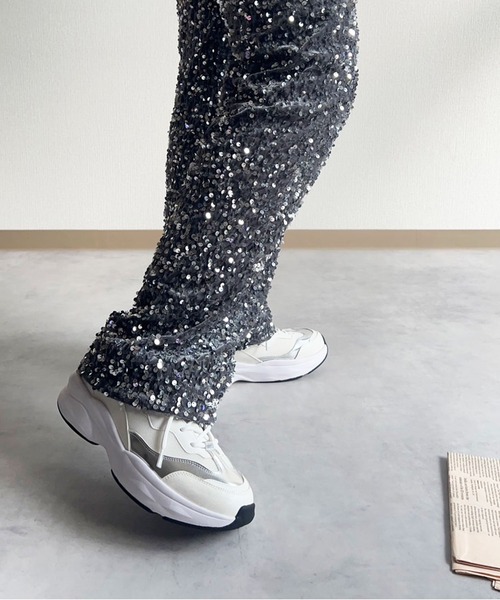 lus.(ラスドット)の「lus. 配色ダッドスニーカー(スニーカー・レディース・ブラック×ベージュ/レオパード/ホワイト×シルバー・M/L/LL/S)」の10枚目の写真